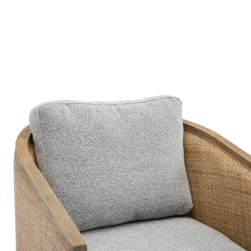 Comfy Round Barrel Sofa Chair for Living Room