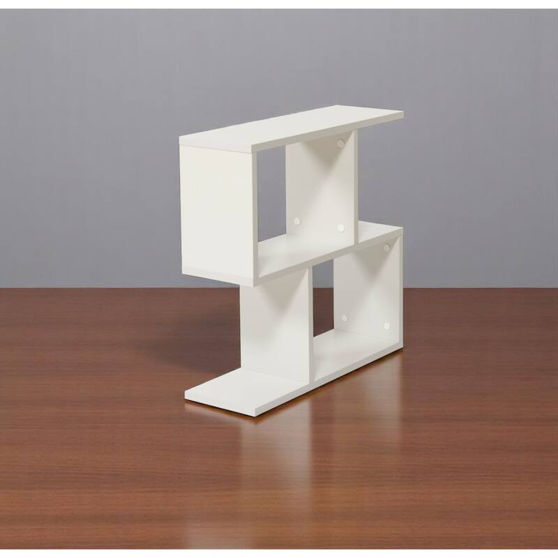 Alfa Rectangle 4 Shelves End Table, 23 inch End Table for Living Rooms