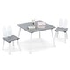 preview thumbnail 21 of 27, 3 Pieces Kids Table and Chairs Set for Arts Crafts Snack Time - 24.5" x 24.5" x 17"