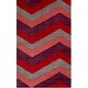 preview thumbnail 2 of 14, Hand-tufted Chevron Geometric Contemporary Area Rug - 9' x 13'