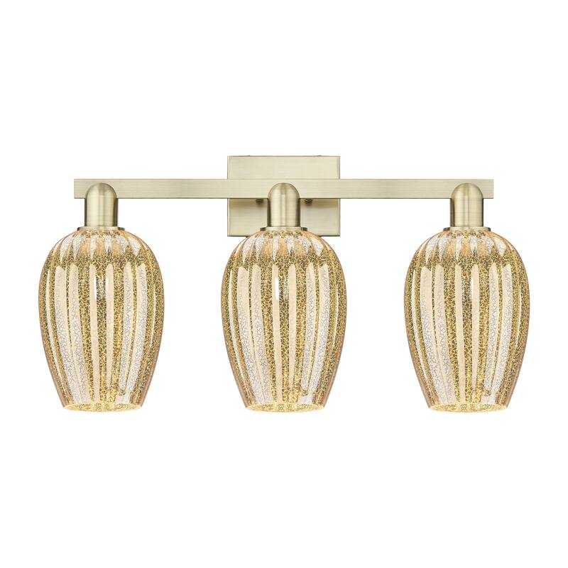 Innovations Lighting Downtown Urban - Preston - 3 Light 26" Flute Shade Bath Vanity Light