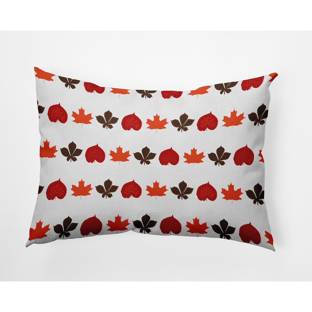 Leaf Stripe Accent Pillow