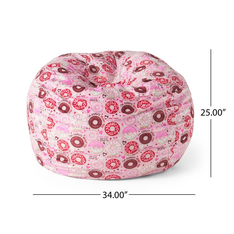 Comfortable Plush Rounded Bean Bag for Relaxation, Versatile and Stylish