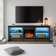 preview thumbnail 39 of 43, Wood Fireplace TV Stand for 75 Inch TV Entertainment Center, 70 Inch