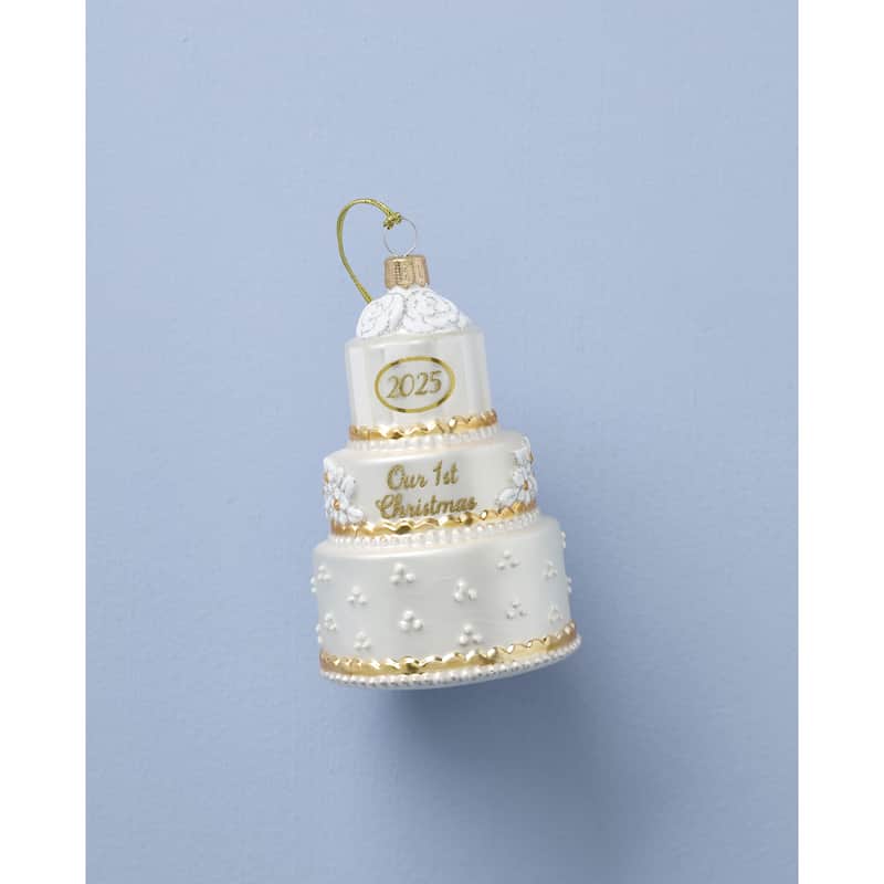 Lenox 2025 Blown Glass Our 1st Christmas Ornament - 3" Round