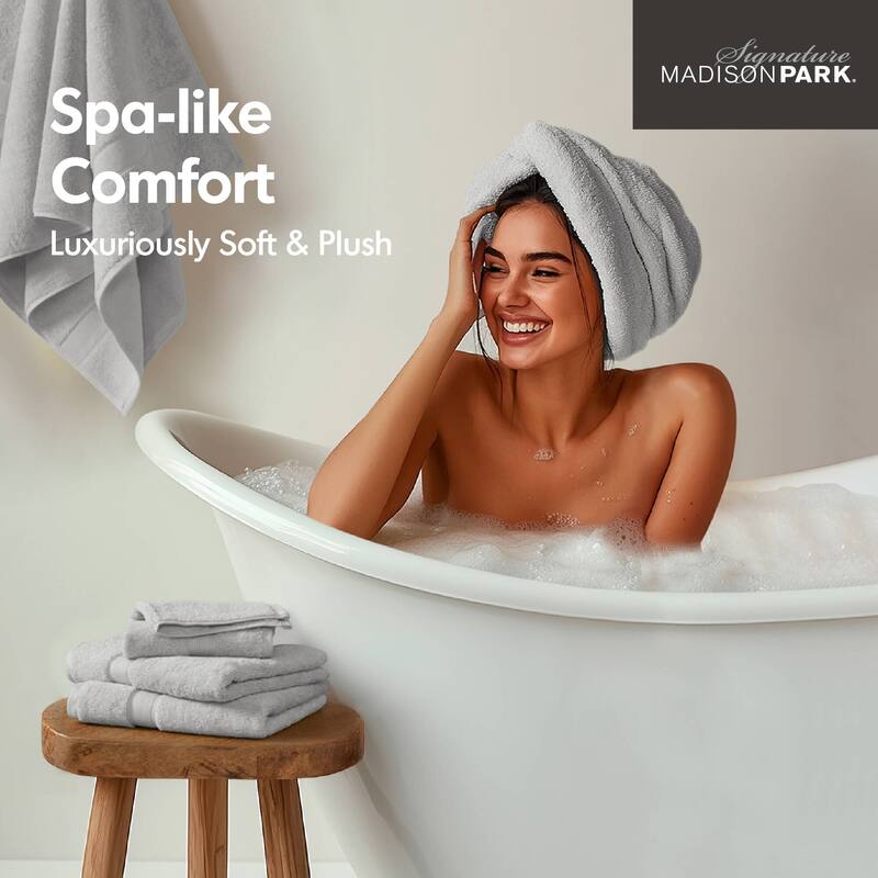 Madison Park Signature 800GSM Ultra-Soft 100% Cotton Absorbent Towel Set