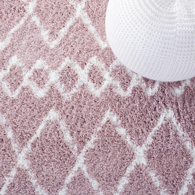 SAFAVIEH Berber Shag Ilmie Light Grey/Cream Rug