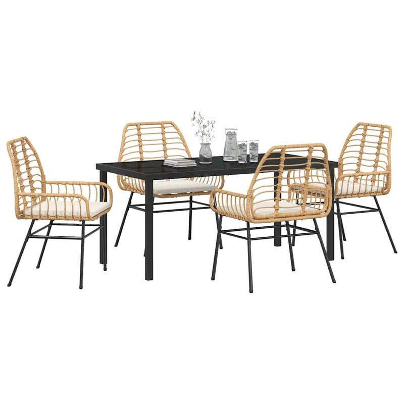 vidaXL Garden Dining Set Poly Rattan