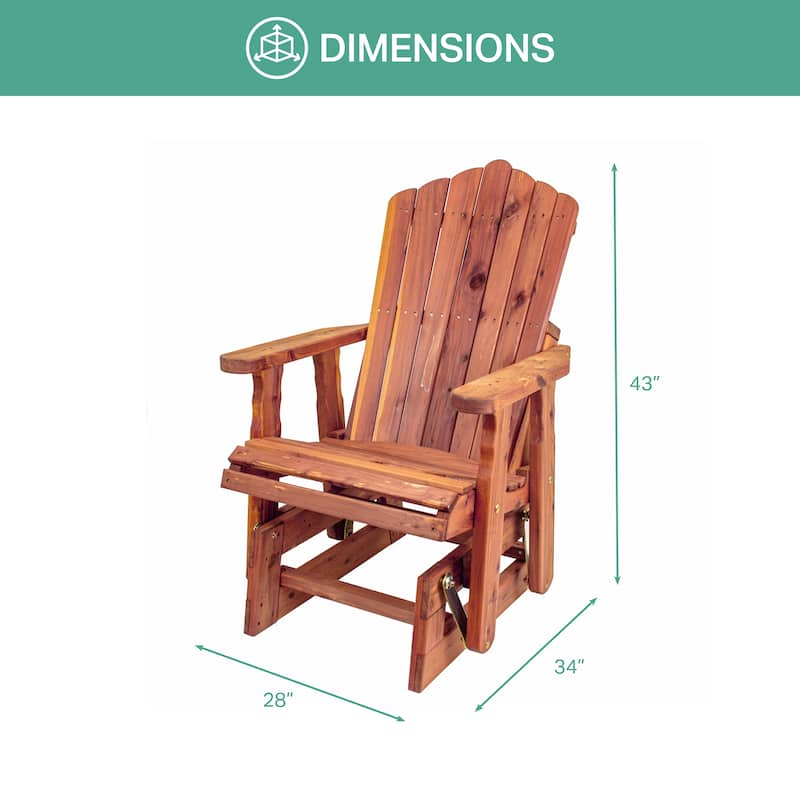 American Furniture Classics Model MM102 23" CEDAR ADIRONDACK Glider