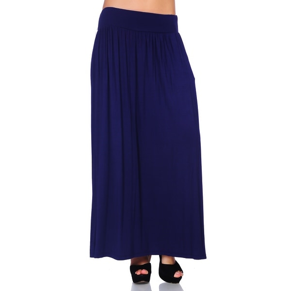 long maxi navy skirt