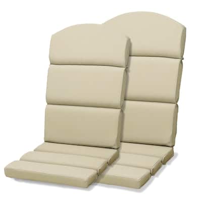 Aoodor Patio Chair Cushion Set of 2 - High-Back Adirondack Patio Cushions with Ties - N/A