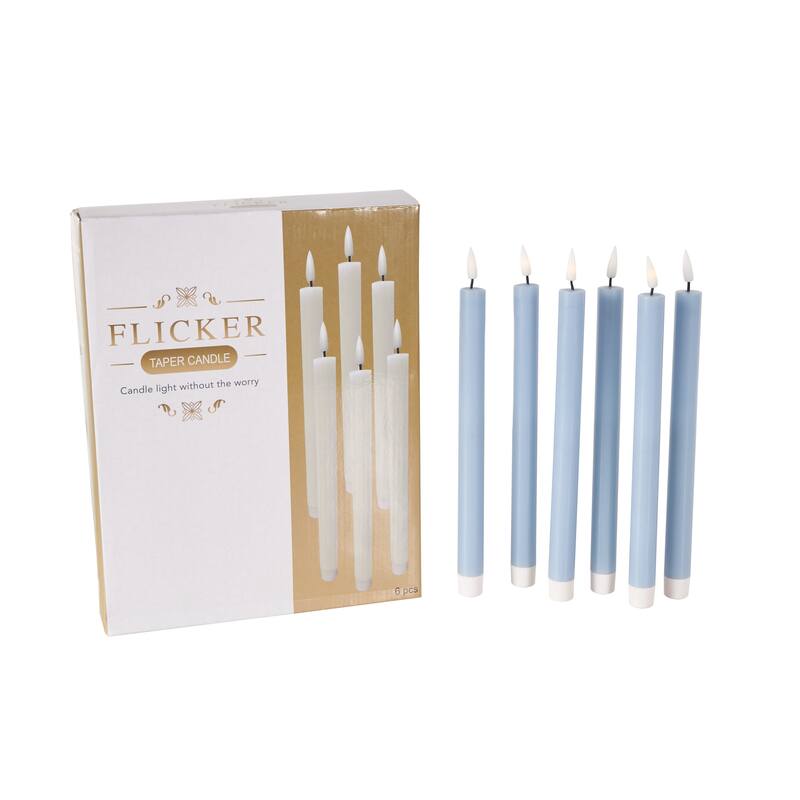 Wax Indoor Outdoor Flameless Candle with Remote Control (Set of 6)