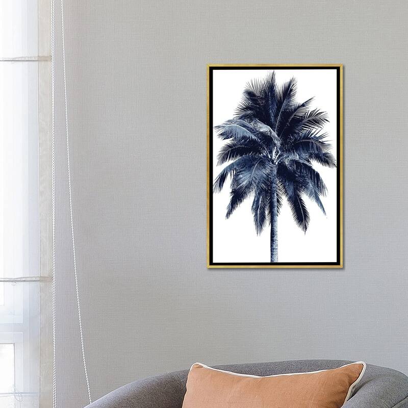iCanvas "Blue Palm Tree I" by Devon Davis Framed Canvas Print