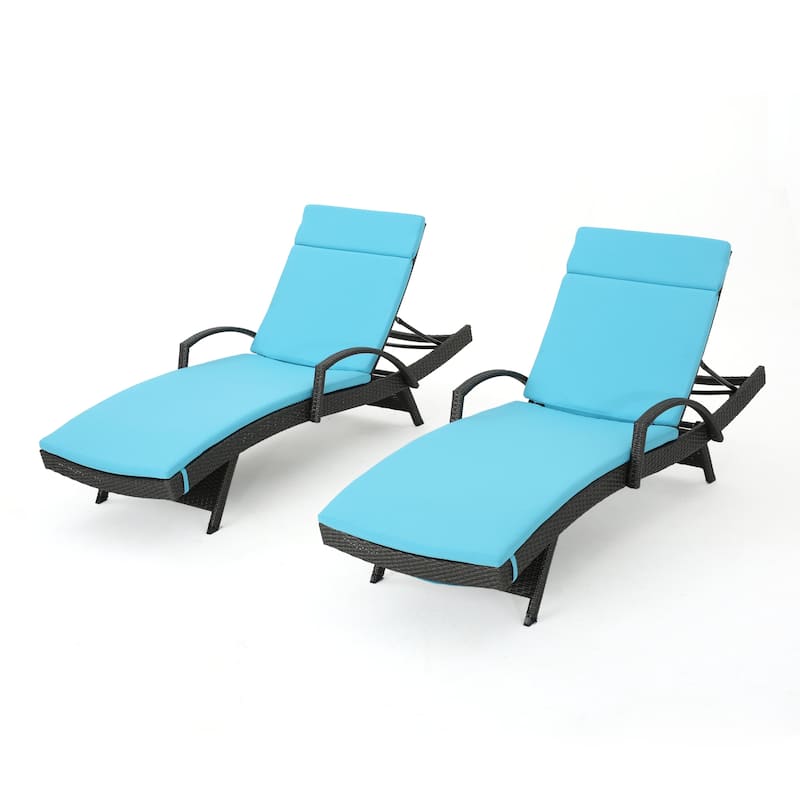 Vilano Outdoor Cushioned Lounge Chair (Set of 2) by Christopher Knight Home
