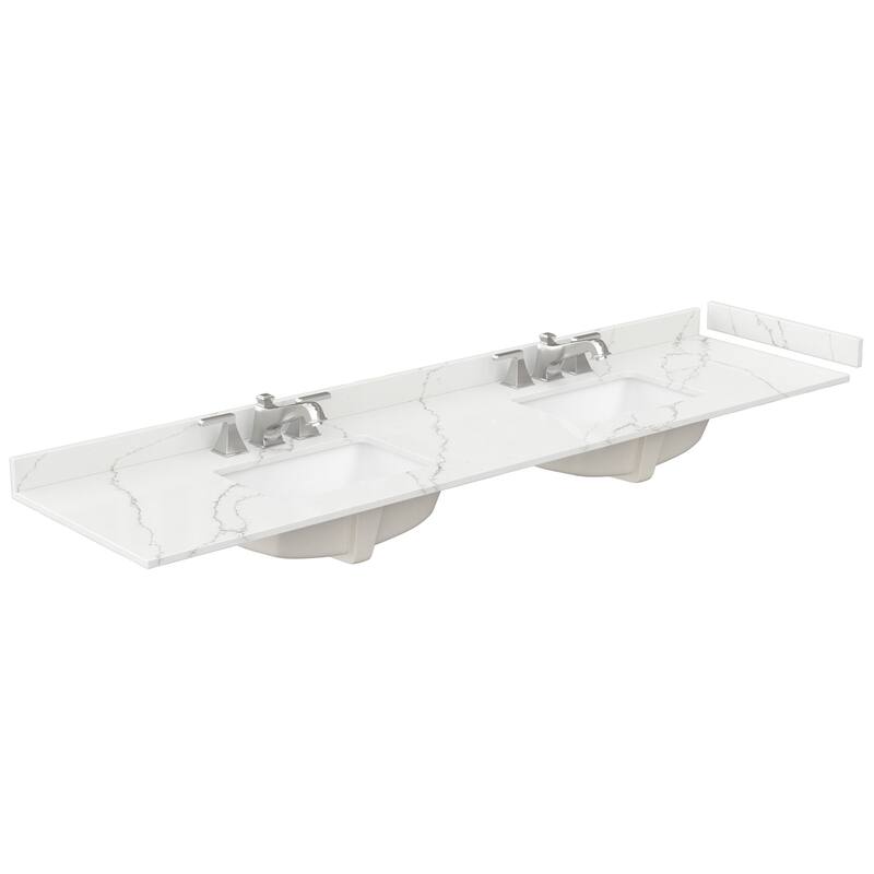 Strada 84-inch Double Vanity, Quartz Top, 70-inch Mirror