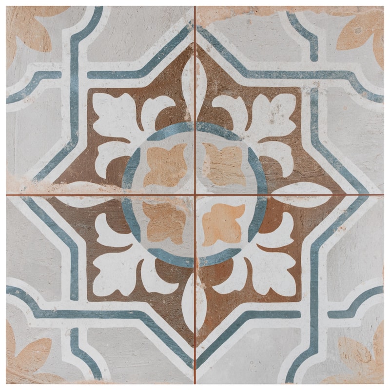 Merola Tile Kings Clay Seal 17-5/8" x 17-5/8" Ceramic Floor and Wall Tile