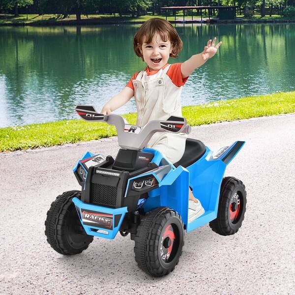 slide 2 of 9, Kids Ride on ATV 4 Wheel Quad Toy Car 6V Battery Powered Motorized Toy