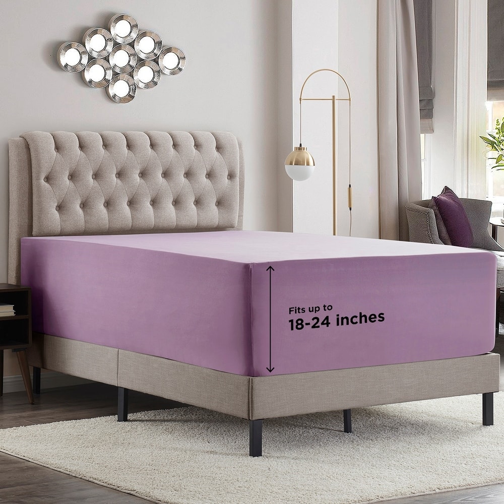 Empyrean Bedding Extra Deep Pocket Microfiber Fitted Sheet Set