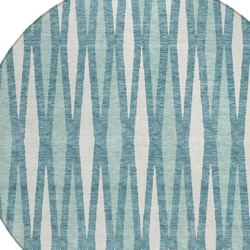 HomeRoots Geometric Transitional Rectangle Outdoor Rug