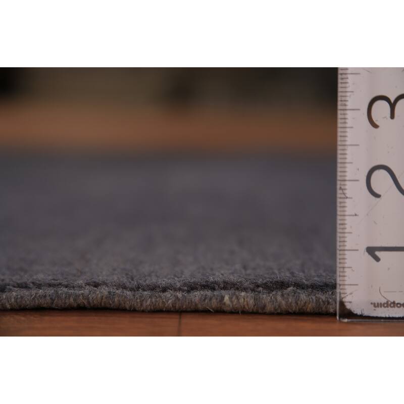 Modern Gray Gabbeh Runner Rug Hand-Knotted Grey Wool Carpet - 2'11" x 9'7"