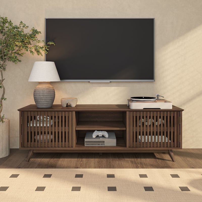 Plank and Beam Mid-Century Modern TV Stand
