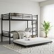 preview thumbnail 3 of 8, Twin Bunk Bed with Trundle Metal Bunkbeds with Ladder