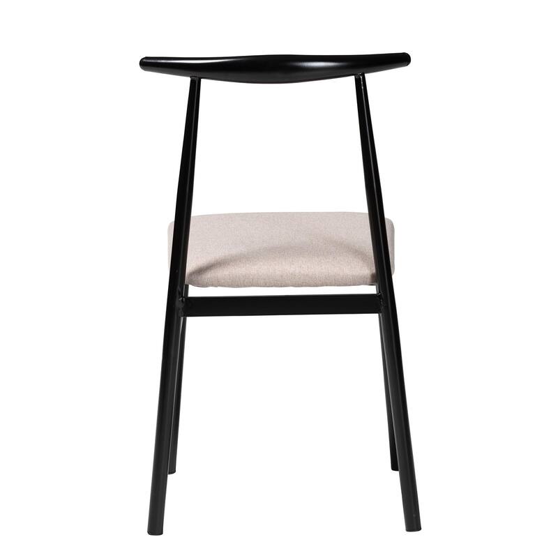 Arnold Modern Industrial Fabric and Metal 4-Piece Dining Chair Set