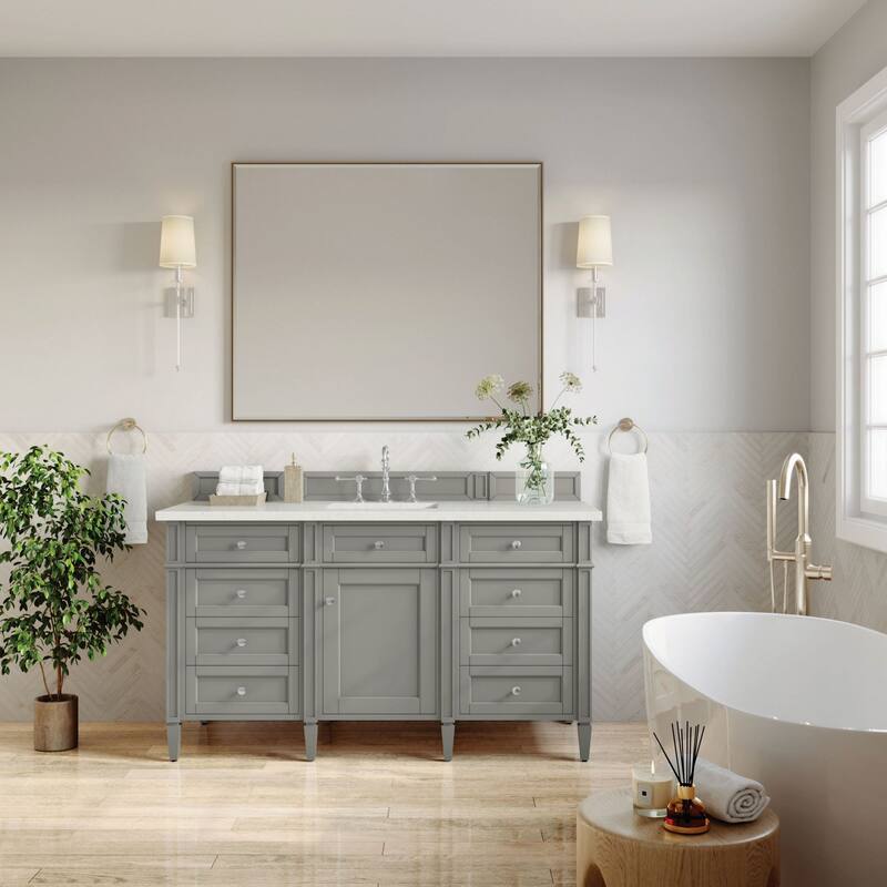 James Martin Vanities 650-V60S-3LDL Brittany 60" Single Basin Poplar
