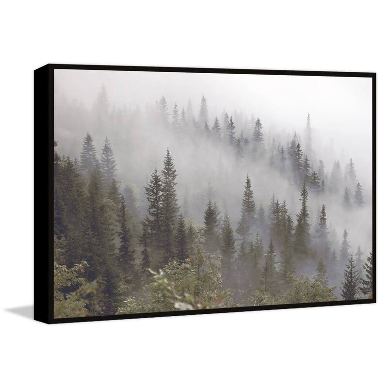 Misty Mountain Floater Framed Print on Canvas