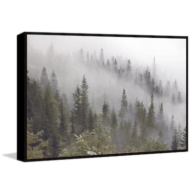 Misty Mountain Floater Framed Print on Canvas