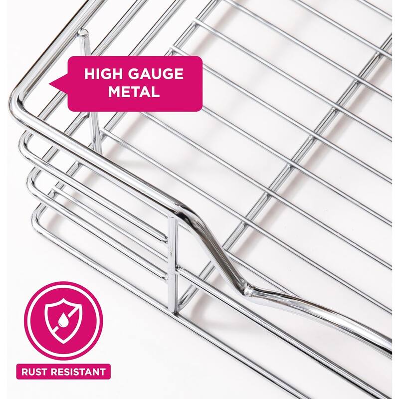 HOLDN’ STORAGE Pull Out Cabinet Organizers – Anti-Rust Chrome Pull Out Drawers for Kitchen Cabinets