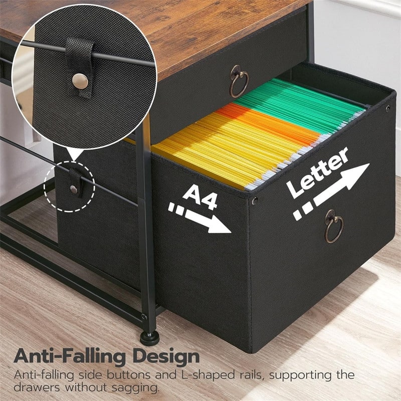 File Cabinet 2-Drawer Filing Cabinet - 15.7"D x 15.7"W x 19.6"H