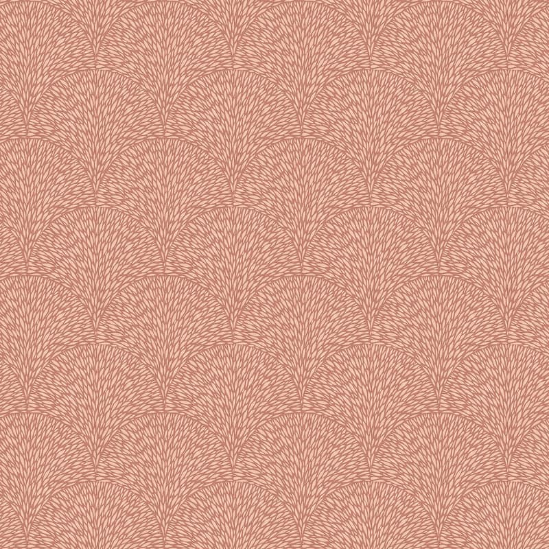 Galerie Wallcoverings TexStyle Collection Geometric Hedgehog Non-woven Metallic Wallpaper Roll - 33 feet x 21 inches - Terracotta