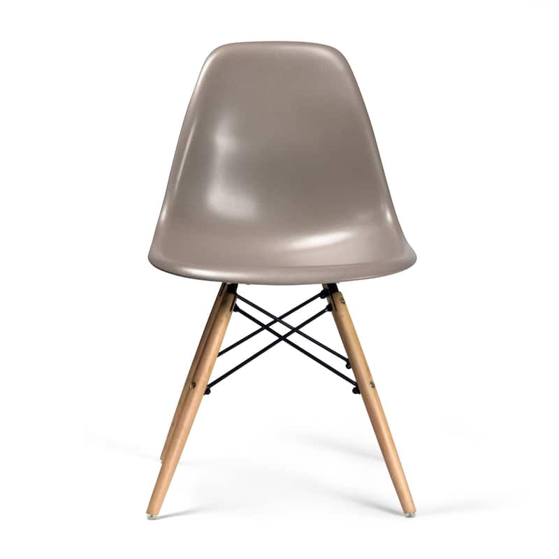 Paris-2 Side Chairs with Natural Legs (Set of 2) - Taupe