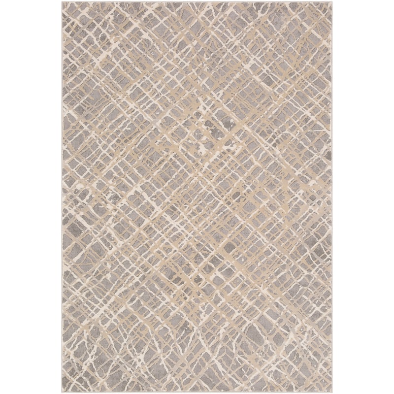 Livabliss Dalha Contemporary Grey/Khaki Area Rug