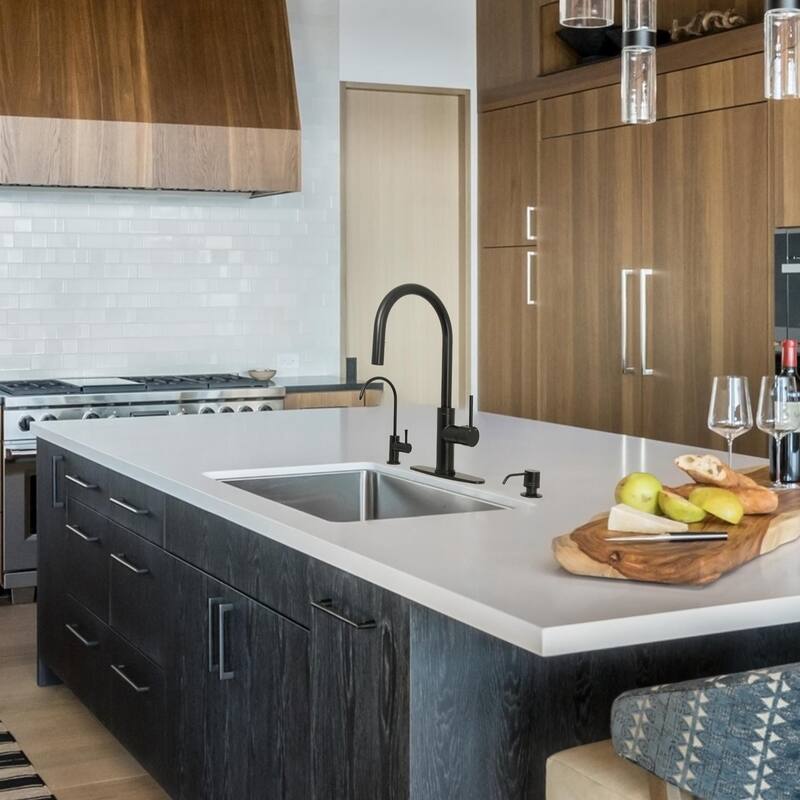 One-Handle Pull-Down Kitchen Faucet with Deck Plate