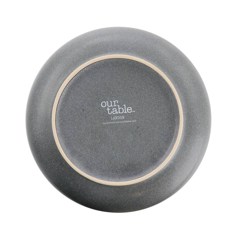 9.2 Inch Stoneware Round High Serving Bowl in Truffle