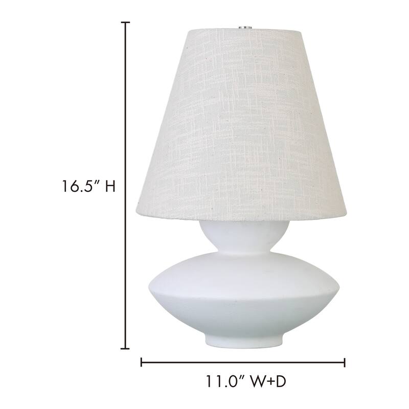 Aurelle Home Modern Geometric Base Table Lamp with Fabric Shade