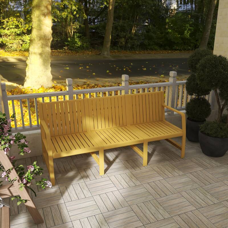 BNK 72 Inch Three-Seater Waterproof Polypropylene Chair, Indoor/Outdoor Use