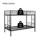 preview thumbnail 20 of 27, Twin over Twin Bunk Bed with 2 Side Ladders and Safe Guardrail, Silver
