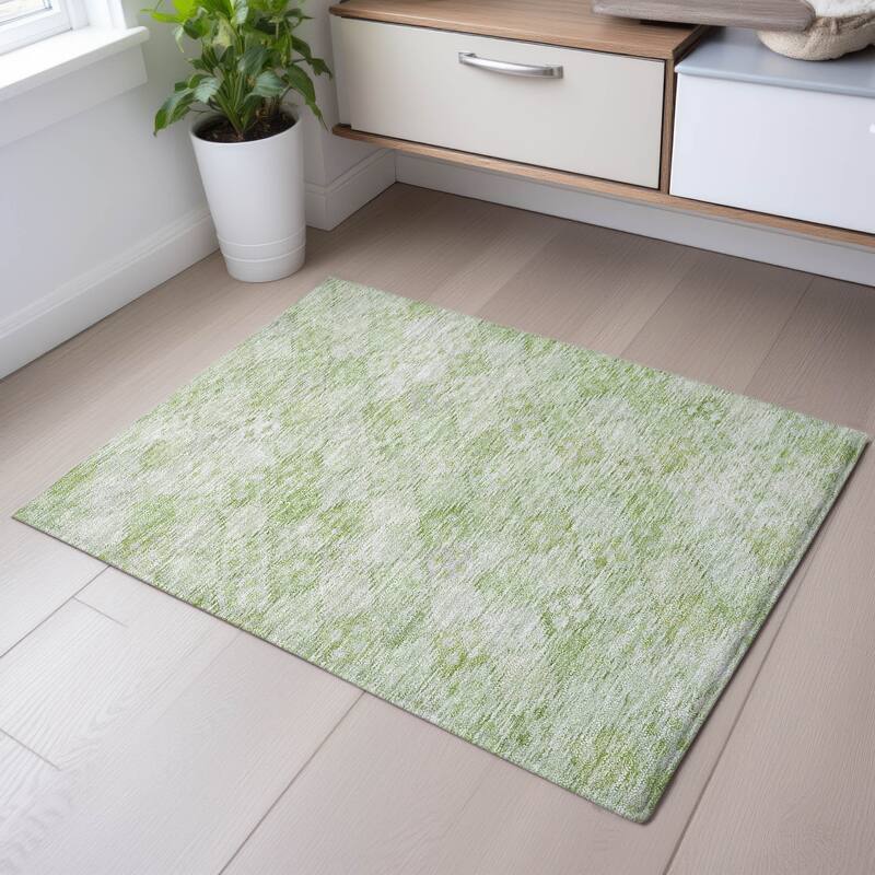 Premium Washable Super Soft Global Boho Mayfield Rug - Sage - 1'8" x 2'6"
