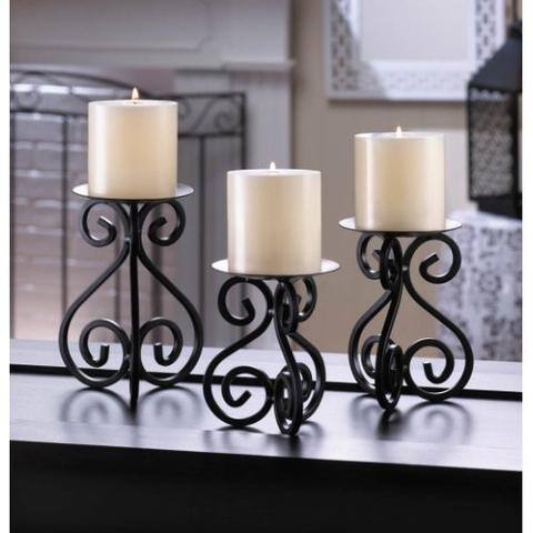 Shop Black Iron Candleholders Set On Sale Overstock 12819996