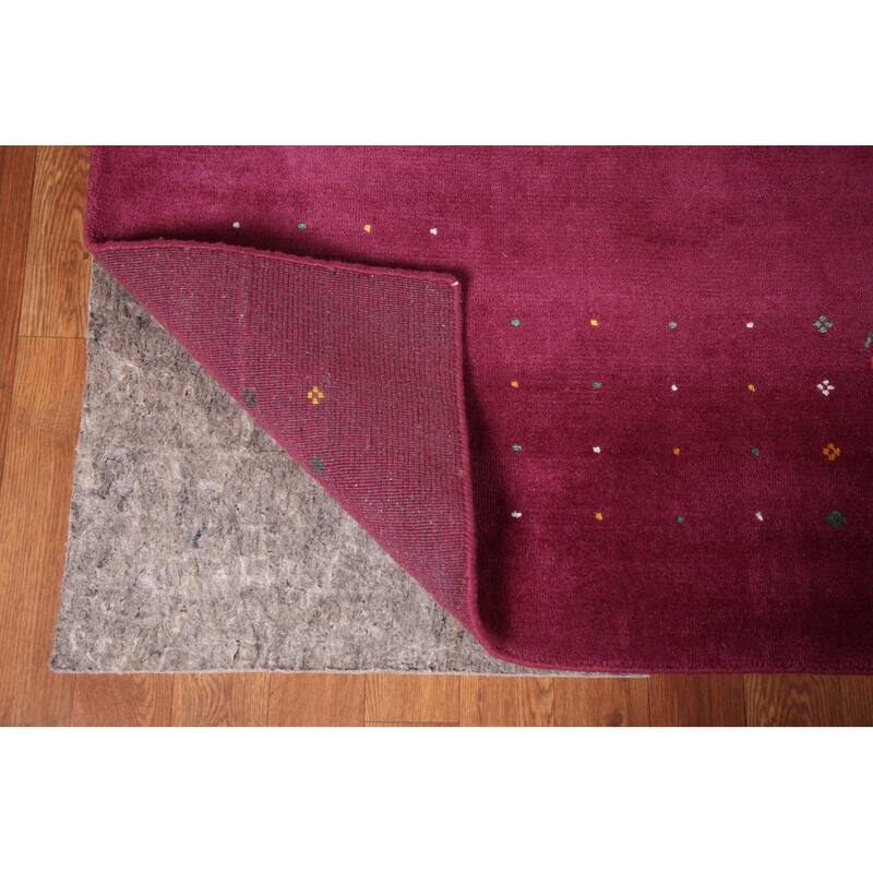 Gabbeh Indian Area Rug Handmade Purple Wool Carpet - 8'2" x 9'8"
