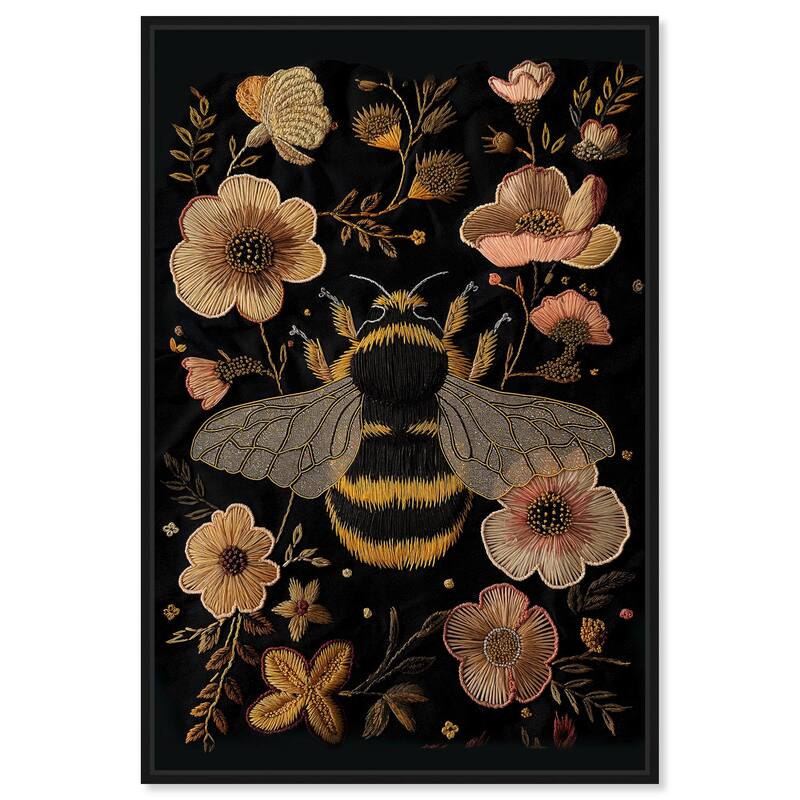 Honeyed Herald II Canvas by Art Remedy - 30" x 45" - Black
