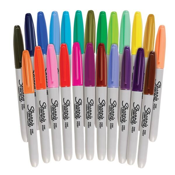 Sharpie Fine Permanent Markers Fine Tip Assorted Colors Set Of 24 Overstock 16730200 Check out our latest additions of fashionable barrels and ink colors. sharpie fine permanent markers fine tip assorted colors set of 24
