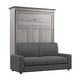 preview thumbnail 3 of 10, Versatile Queen Murphy Bed with Sofa (78W) by Bestar