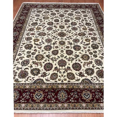 HERAT ORIENTAL Hand-knotted Indo 8' x 10'2 Isfahan Wool Rug - 8' x 10'2"