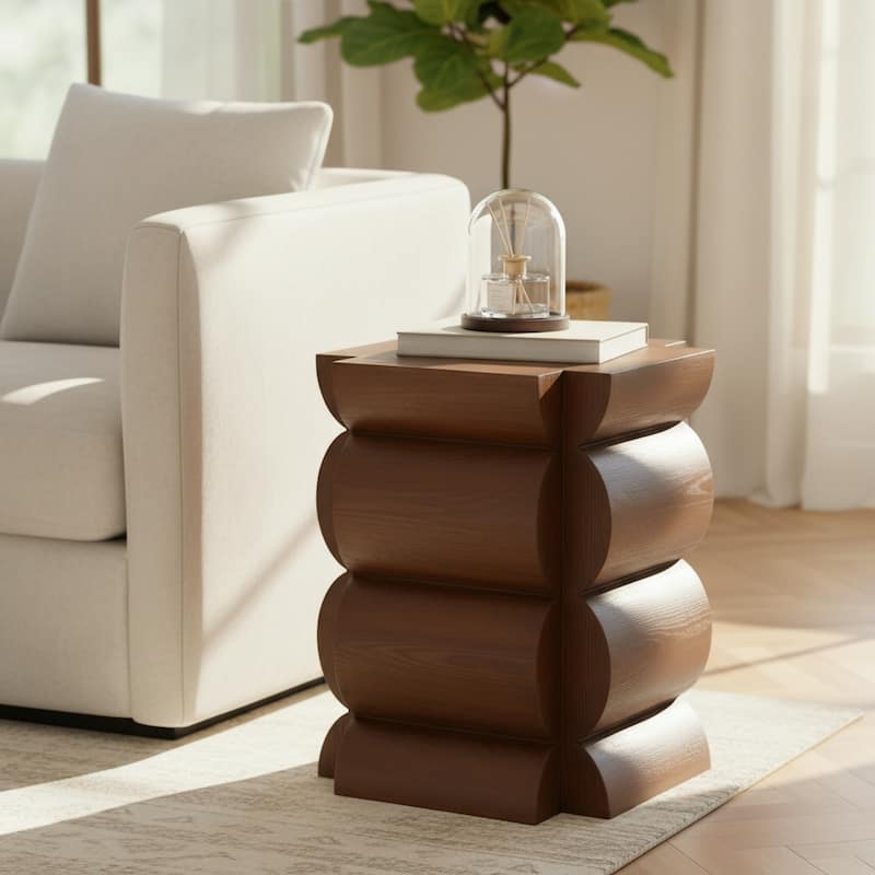 Christopher Knight Home - Camden Modern 15.35" Lightweight End Table with Tiered Shelves for Bedroom, Living Room - 20.87"H