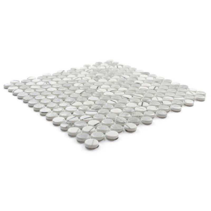 Eterna Penny 12x12 Glass Round Mosaic Tile - Floor, Wall, Backsplash