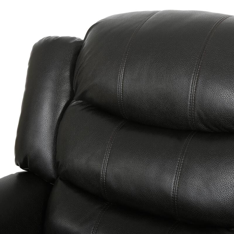 Classic Oversized Faux Leather Recliner, Spacious Upholstered Recliner Chair with Soft Cushion Home Theater Single Sofa Chair